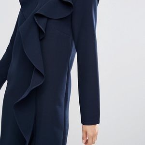 ASOS Navy Blue Ruffle Dress